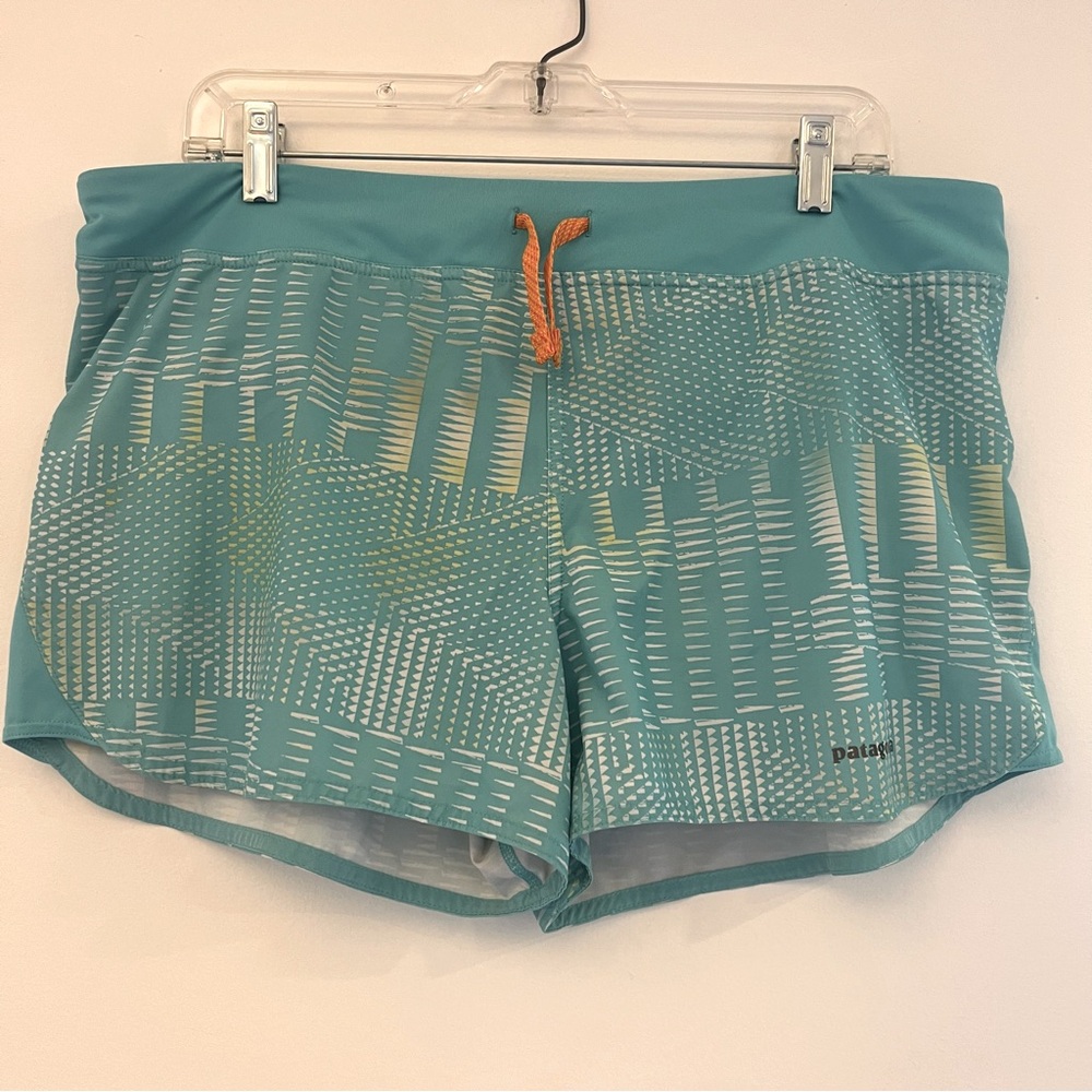 Patagonia Nine Trails Shorts Large lined geometric drawstring running hiking